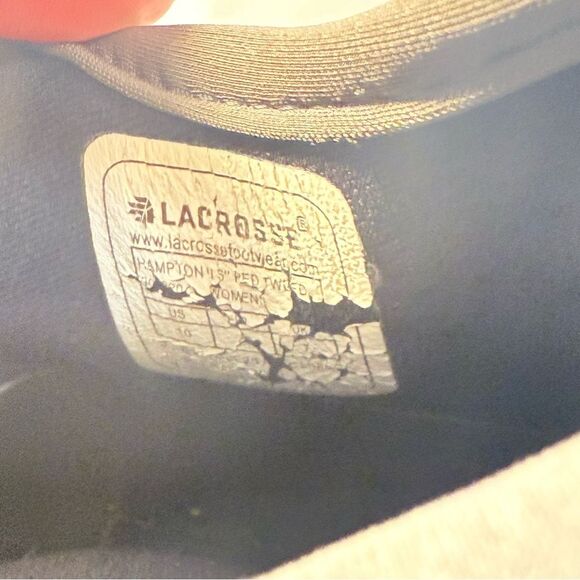Lacrosse style Hampton red tweed Plaid Ankle Rain Boots size 10 - Picture 9 of 9